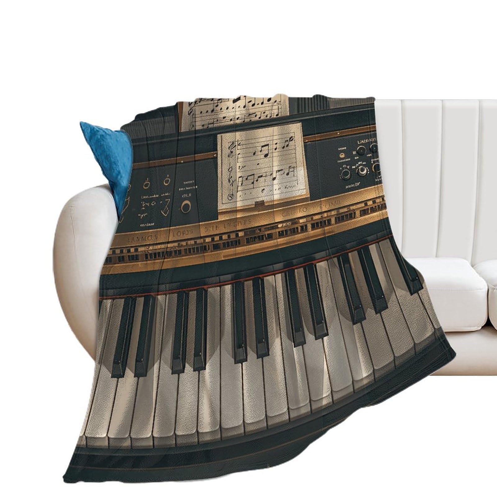 Couverture flanelle canapé et lit pour soirées cocooning musique