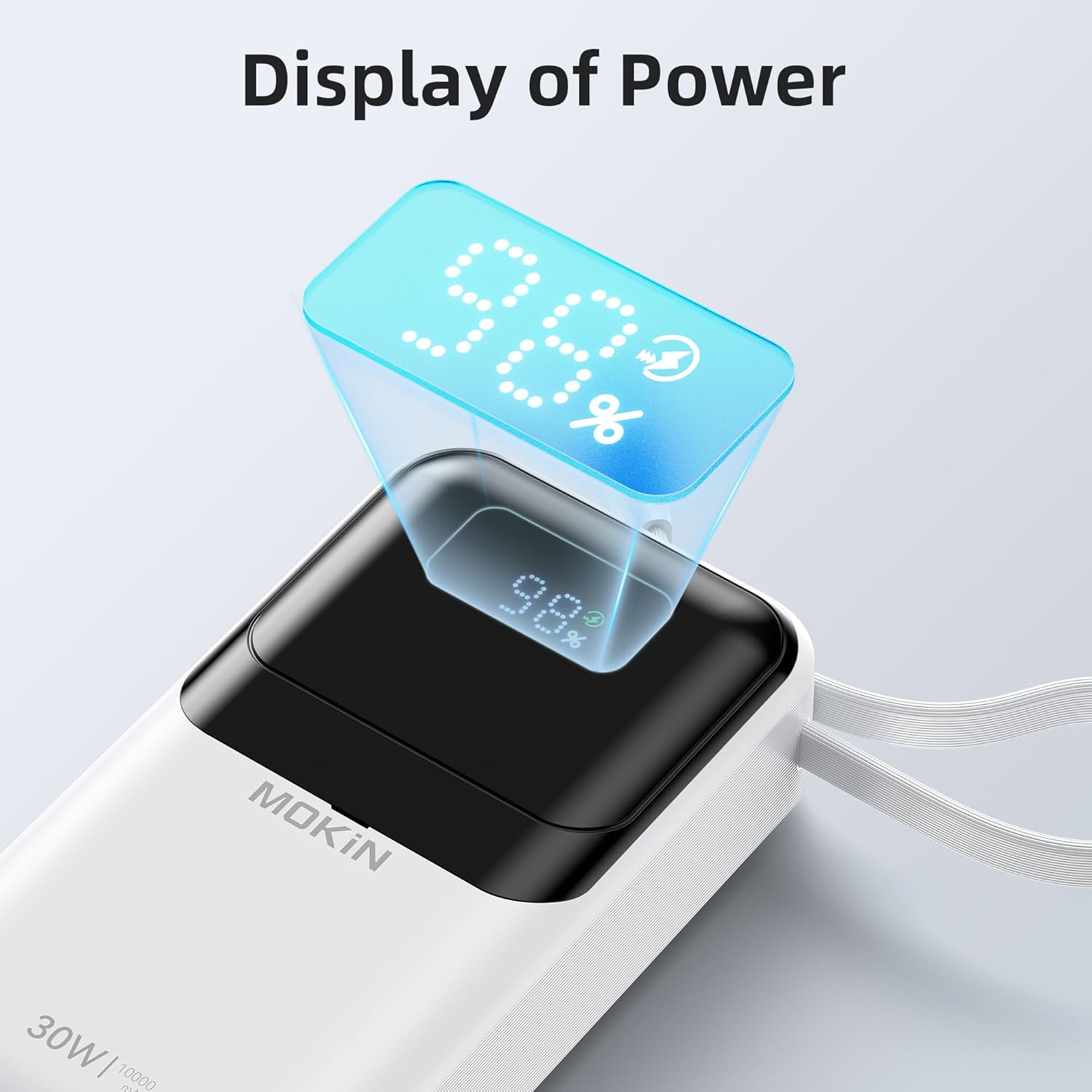 MOKiN Portable Charger, 10000mAh 30W Power Bank Fast Charging, Phone Battery Pack with Built in Cable, 4 Outputs, Travel Compact Powerbank USB C for iPhone 17 16 15 14 13 iPad Pro MacBook Air Samsung - Image 4