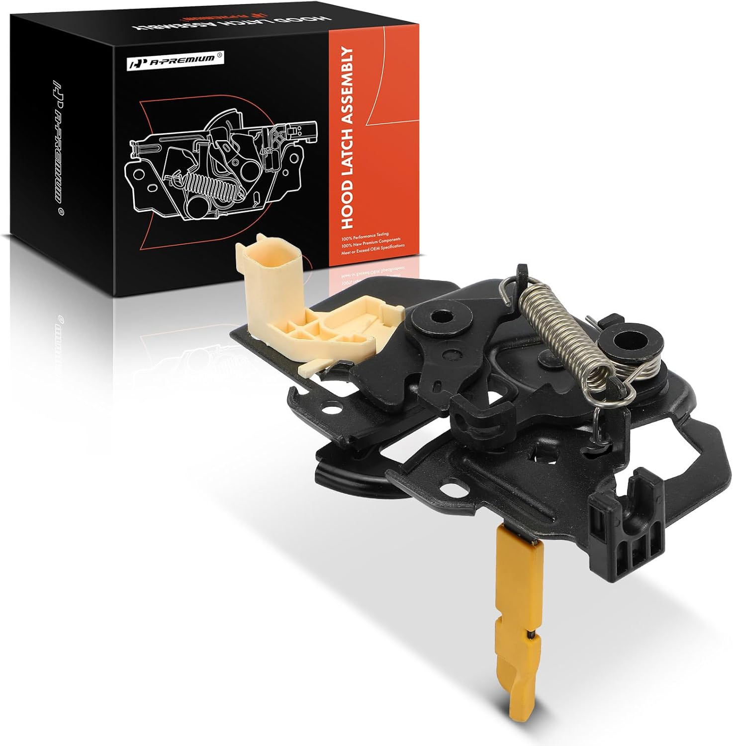 A-Premium Hood Latch Lock Compatible with Ford Fiesta 2014-2019, Front Hood Lock Engine Bonnet Latch Assembly For Model Without Anti Theft Alarm