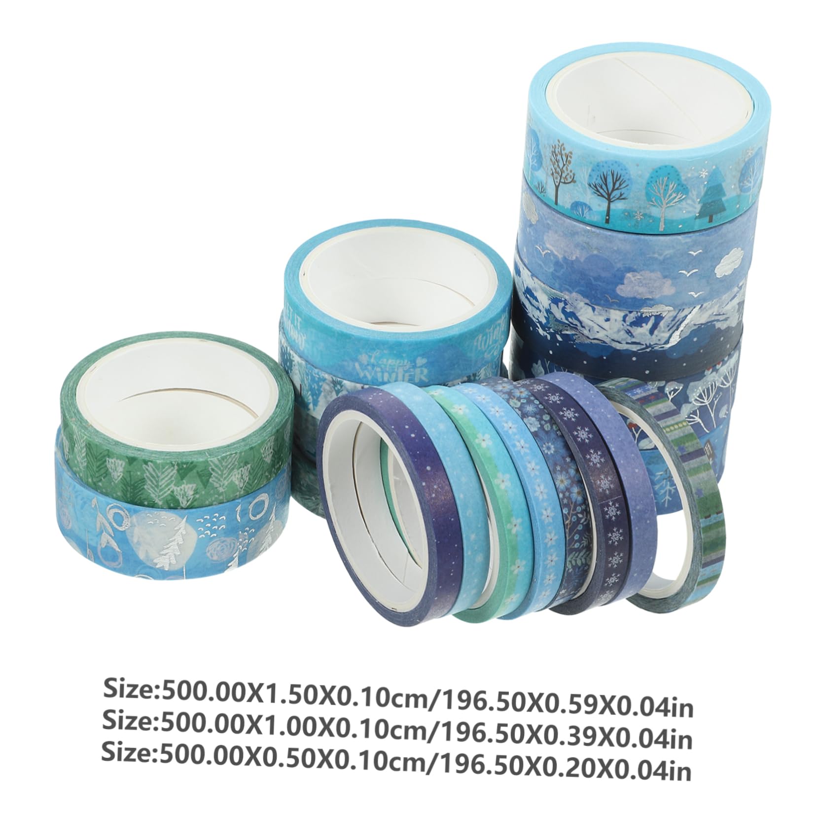 NUOBESTY 76rollen Washi Tape Für Weihnachten Dekorative Selbstklebende Klebebänder Für Scrapbooking Basteln Und Geschenkverpackungen Winterliche Designs