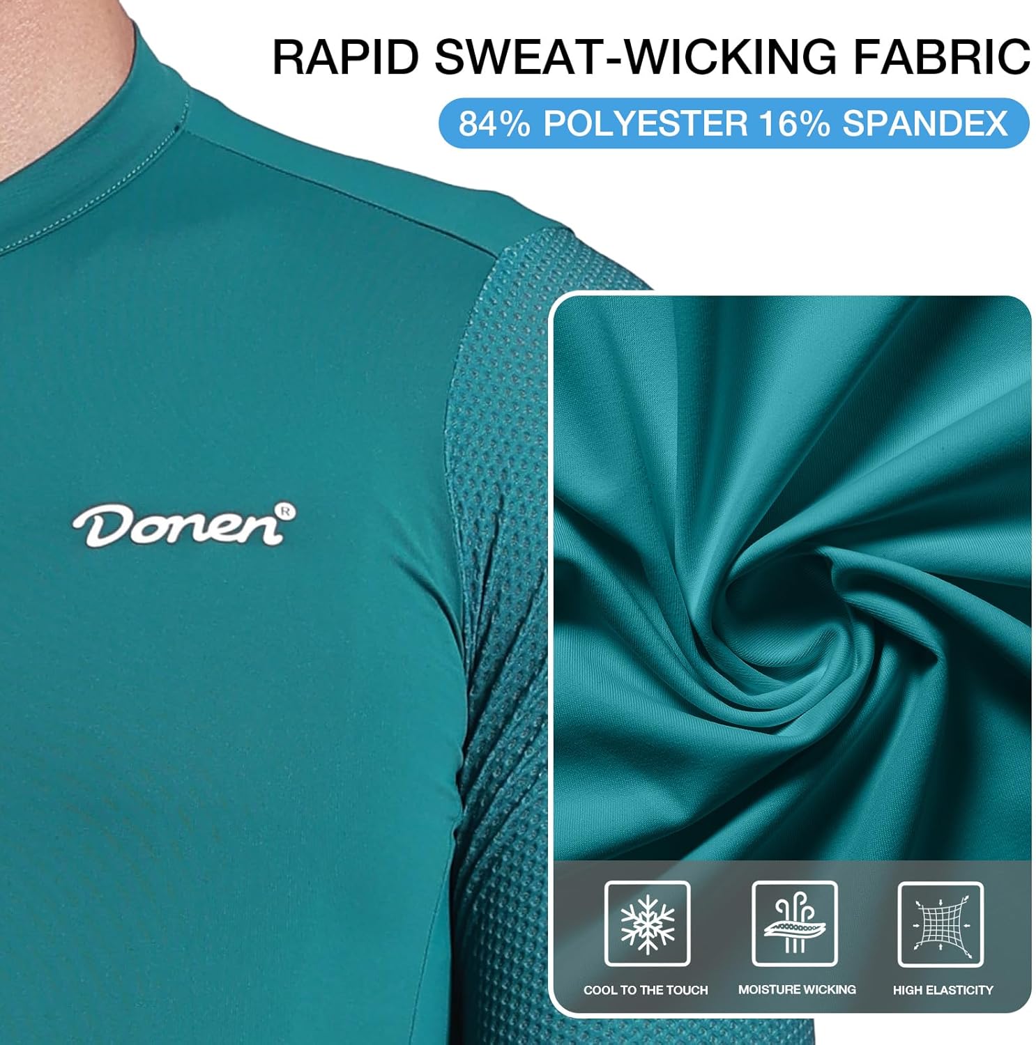 Men's Long-Sleeved Cycling Jersey,Three Rear Pockets High-Stretch Quick-Dry Top Road Cycling UPF 50+ Sun Protection - Image 3