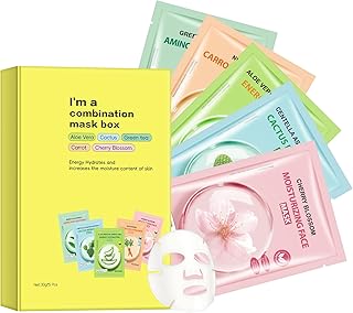 Paquete de 5 hojas de mascarillas faciales pa...