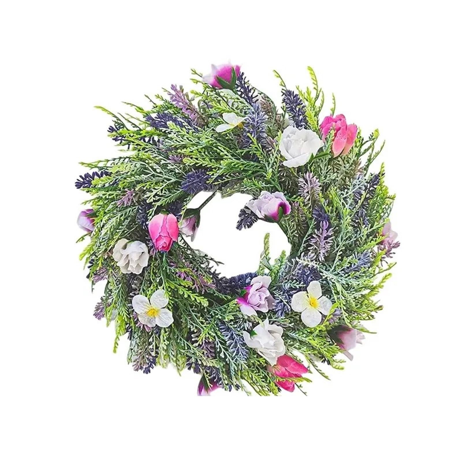 Luysgbxr Color07 Wreaths Wreath Artificial Flower Garland Eucalyptus Butterfly Summer Spring Decoration Door Living Room Home Decor Garden Patio Wall(Color07)