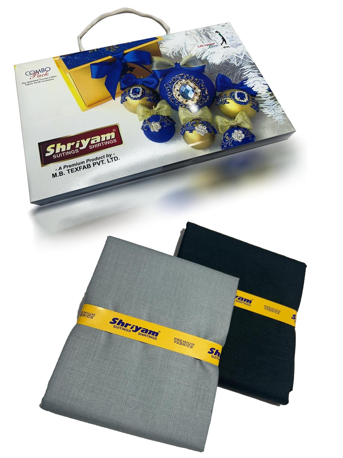 Unstitched Plain Grey Shirt and Trouser Fabric Combo Gift Pack - Cotton Blend Material - 2.25m Shirt Cloth - 1.20m Pant Cloth ML-18-image-14
