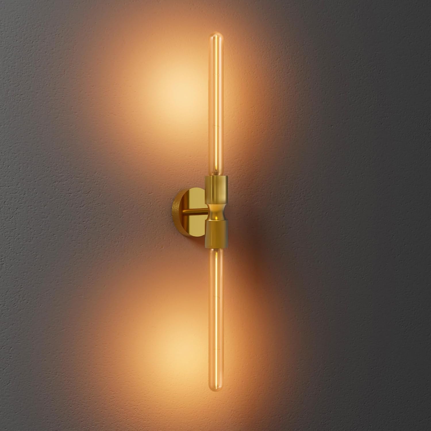 ALAMPEVER Modern Linear Wall Sconce with LED Bulb Included, Dimmable Minimalist Wall Light for Bathroom, Bedroom, Living Room & Hallway, 1 Pack