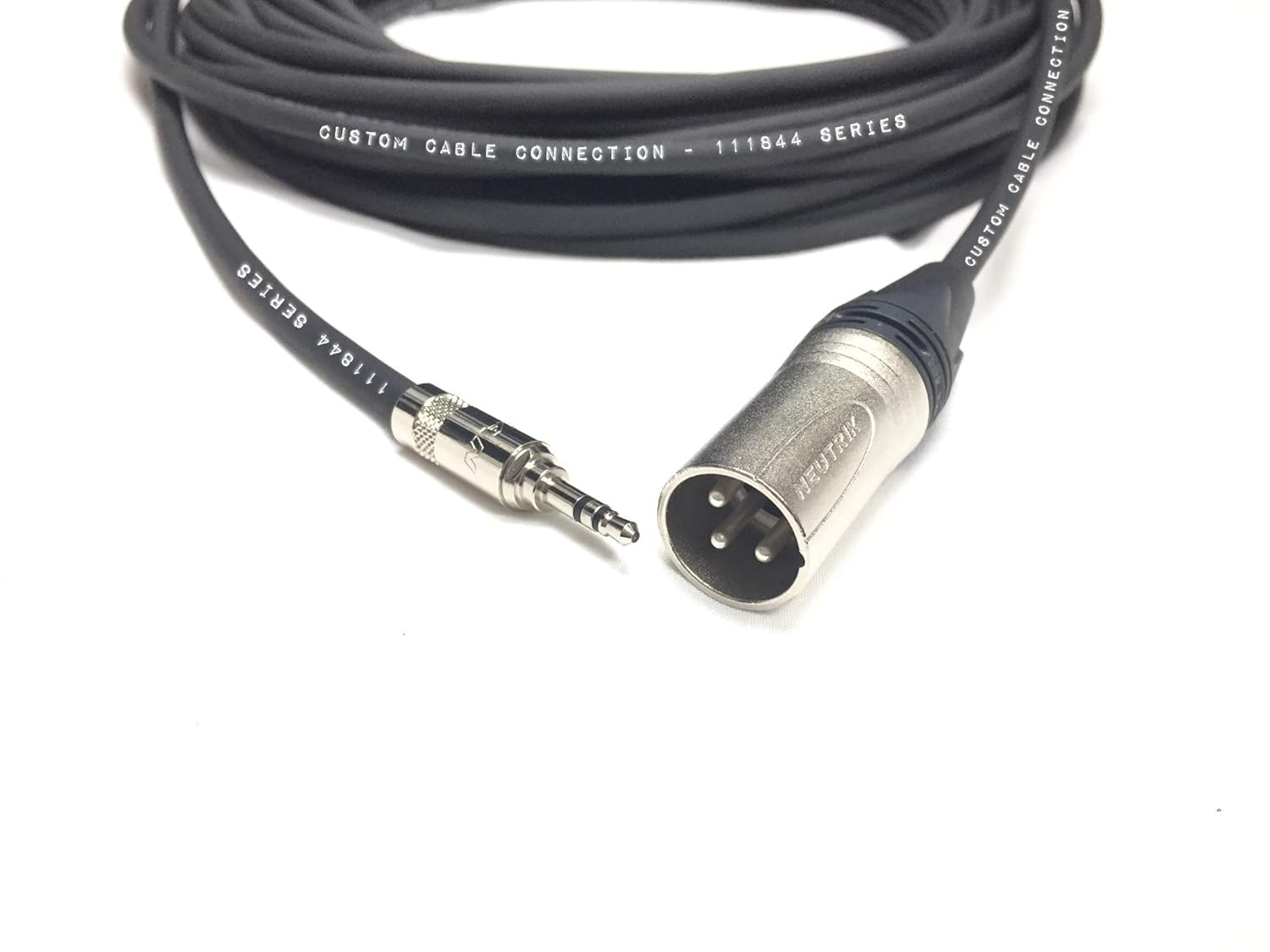 75 Foot XLR Male to 1/8 Inch (3.5mm) Male Unbalanced Audio Cable 24 AWG by Custom Cable Connection