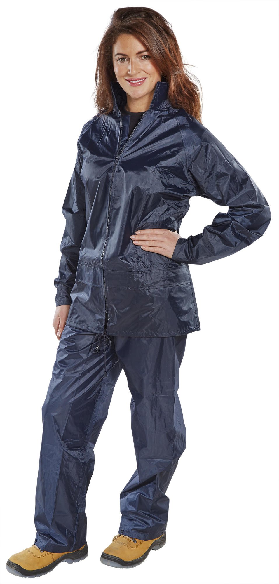 Beeswift Blue Nylon B-Dri Weatherproof Suit Navy - Medium