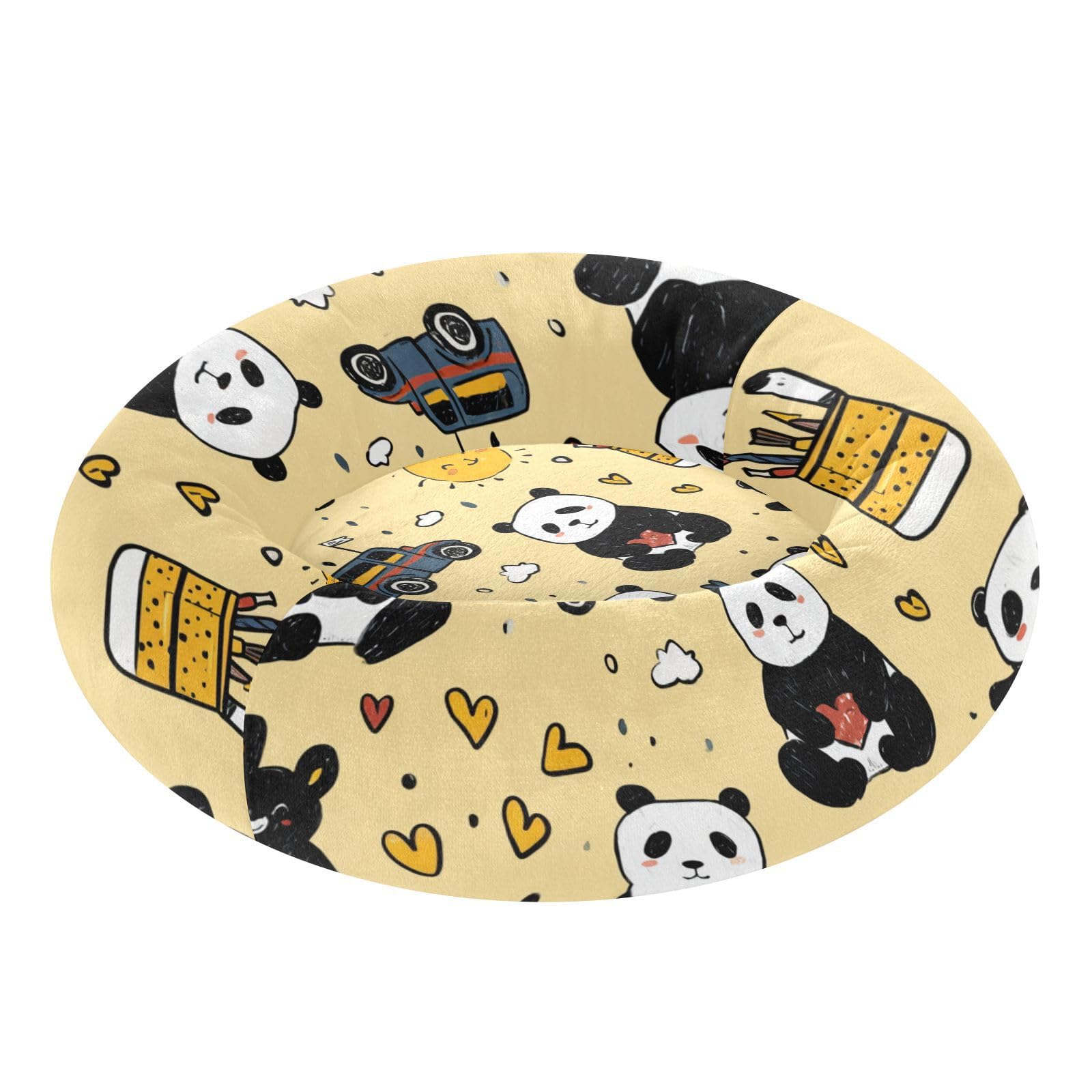 Lit orthopédique pour chien de taille moyenne panda beige arthrose