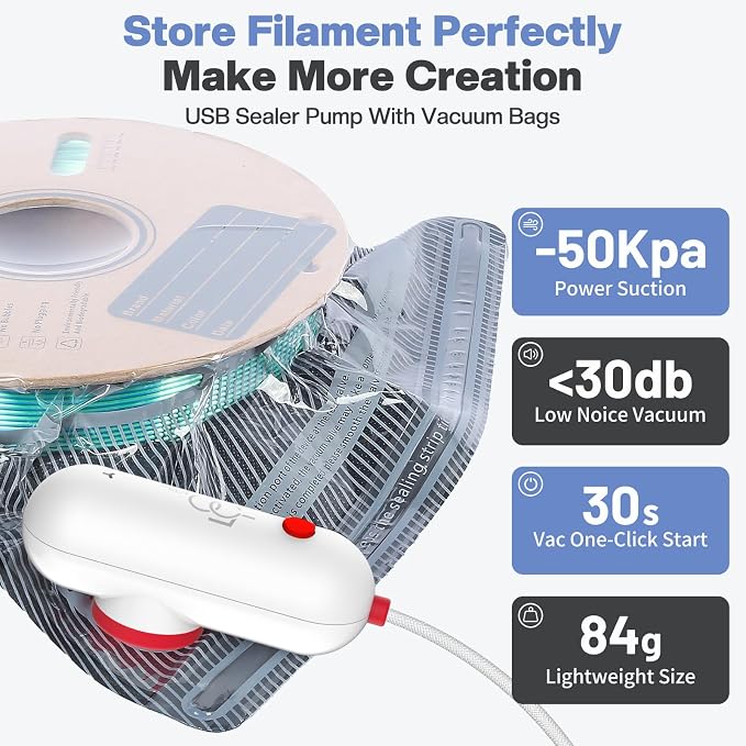 Vacbird Kit 30 Bolsas Vacío para Filamento 3D 32x34cm miniatura 6