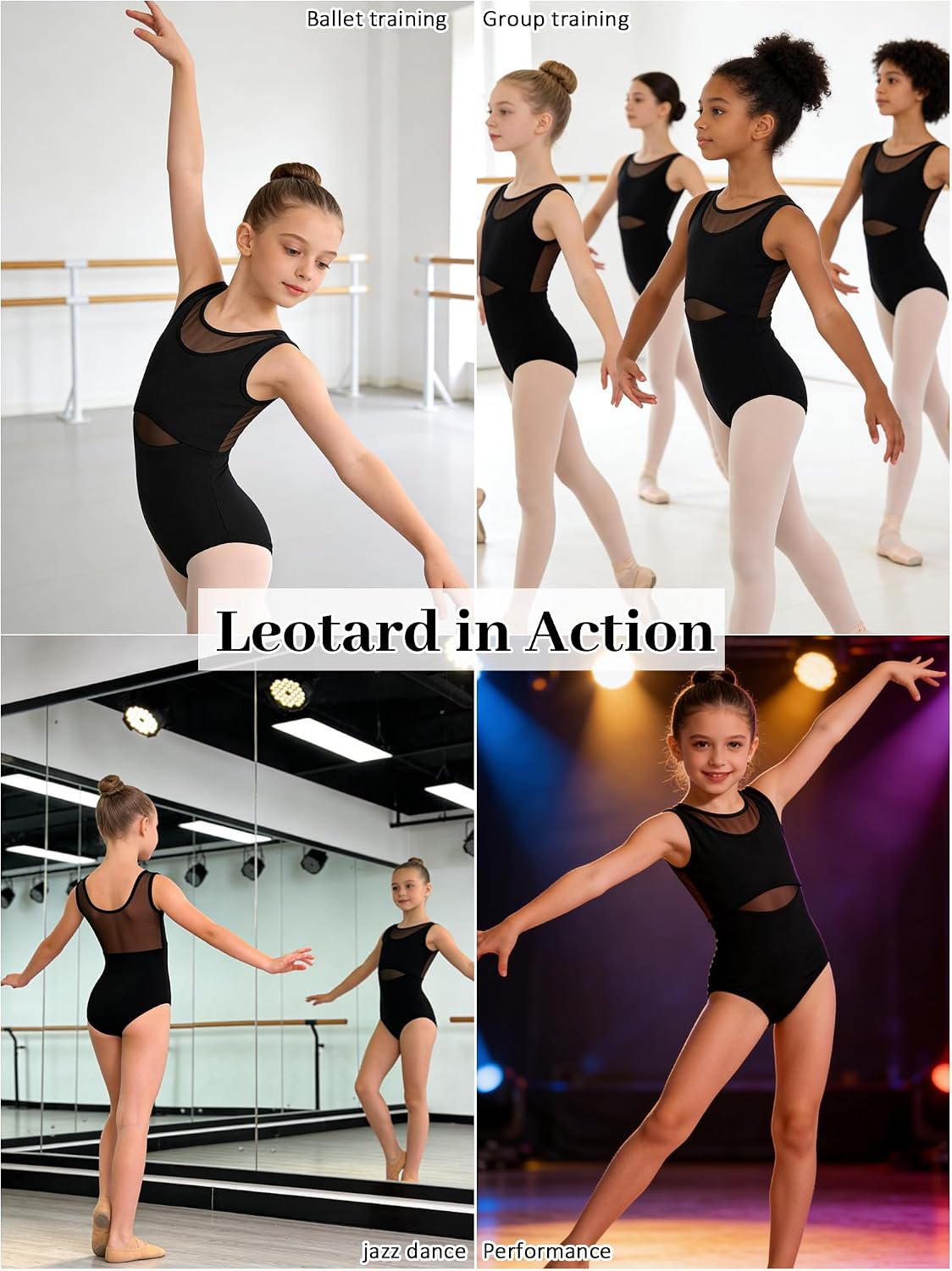 mesh tank dance leotard for girls ballet sleeveless gymnastic dancewear,4-12 years