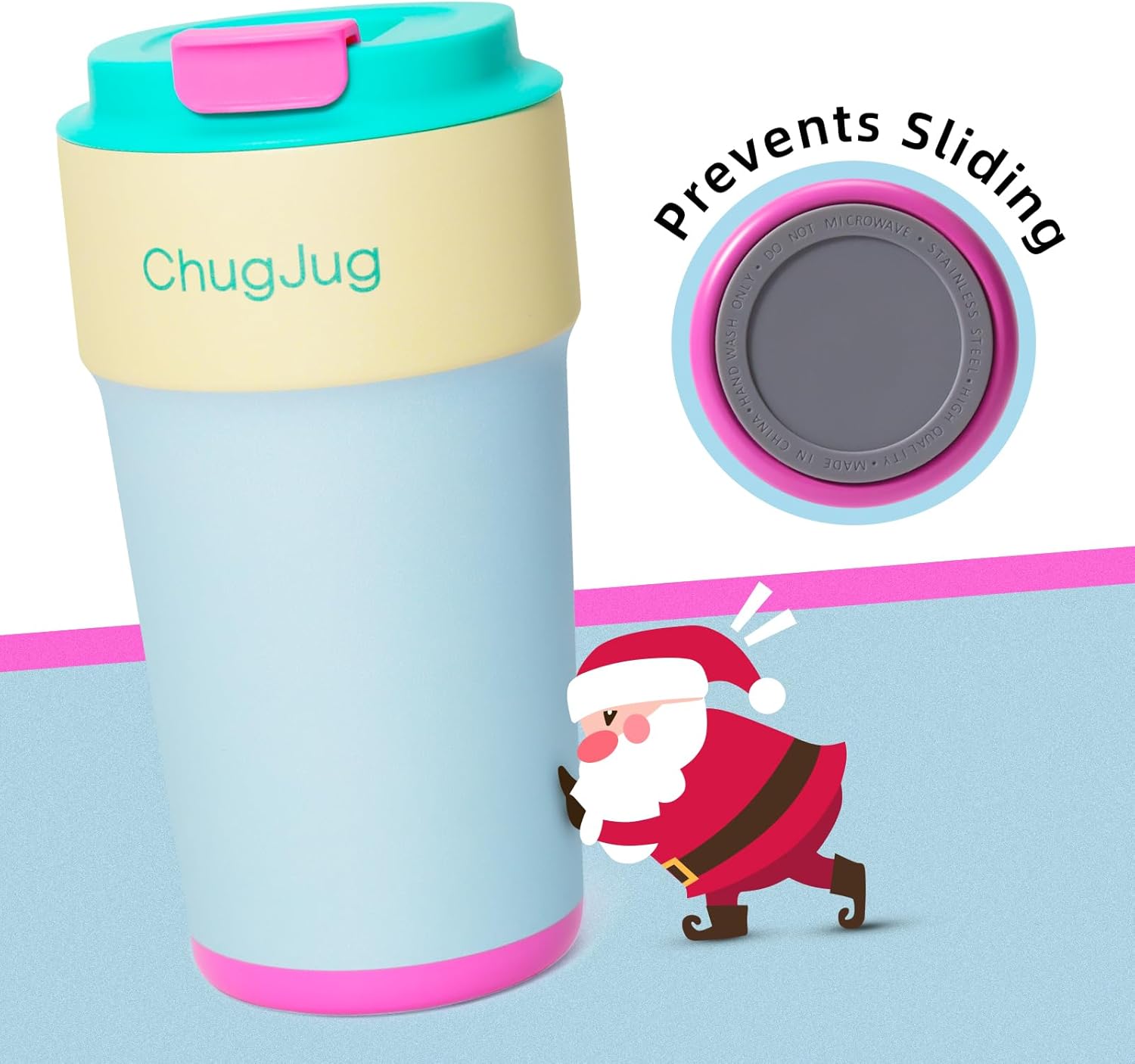 16 oz Travel Coffee Mug with Ceramic Coating, Leak-Proof Vacuum Insulated Coffee Tumbler with Lid, Reusable Double Wall Stainless Steel Travel Cup for Hot& Cold Drinks (Teal) - Image 4