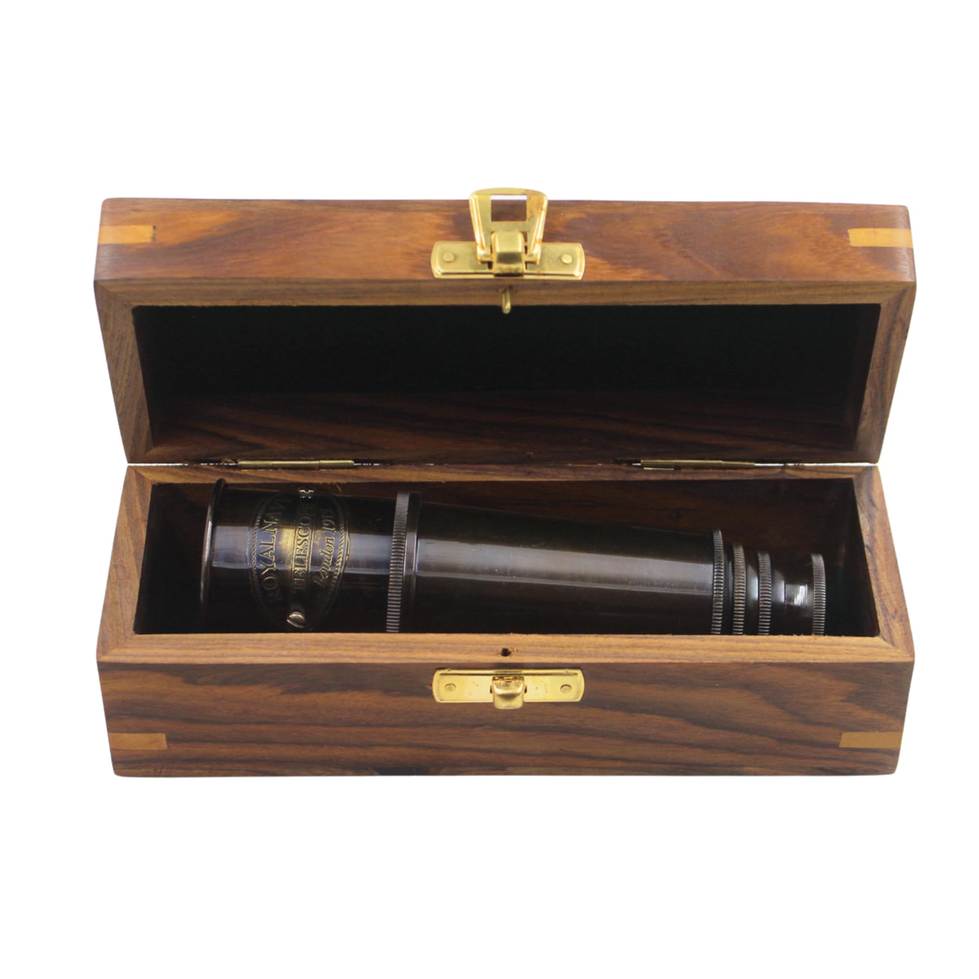 Telescopio Vintage In Ottone Su Treppiede – Decoro Nautico Con Lenti Di Qualità, Ideale Per Viaggi, Regali O Home Décor - 5