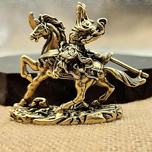 Miniatura 5 de SM SunniMix Mini estatua de Guan Gong, escultura tallada de adorno, accesorios, figura decorativa de amuleto de meditación, para escritorio,