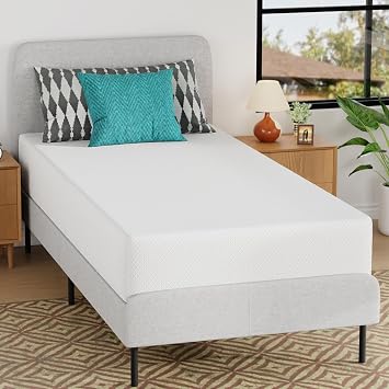 BLKMTY Twin Size Mattress, 8 Inches Gel Memory Foam Mattress 75"x39", White
