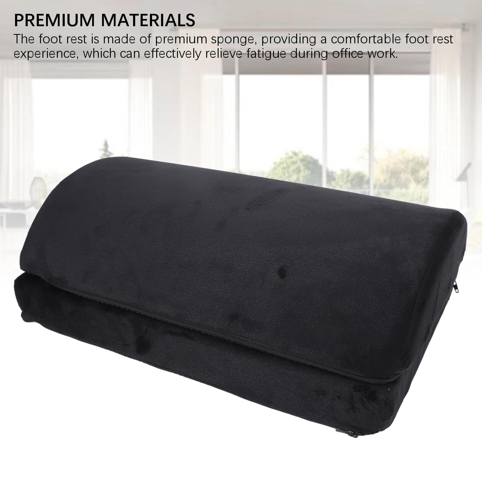 Poggiapiedi Nero ergonomico mezzo cilindro regolabile in altezza Poggiapiedi in memory foam ad alto rimbalzo per ufficio