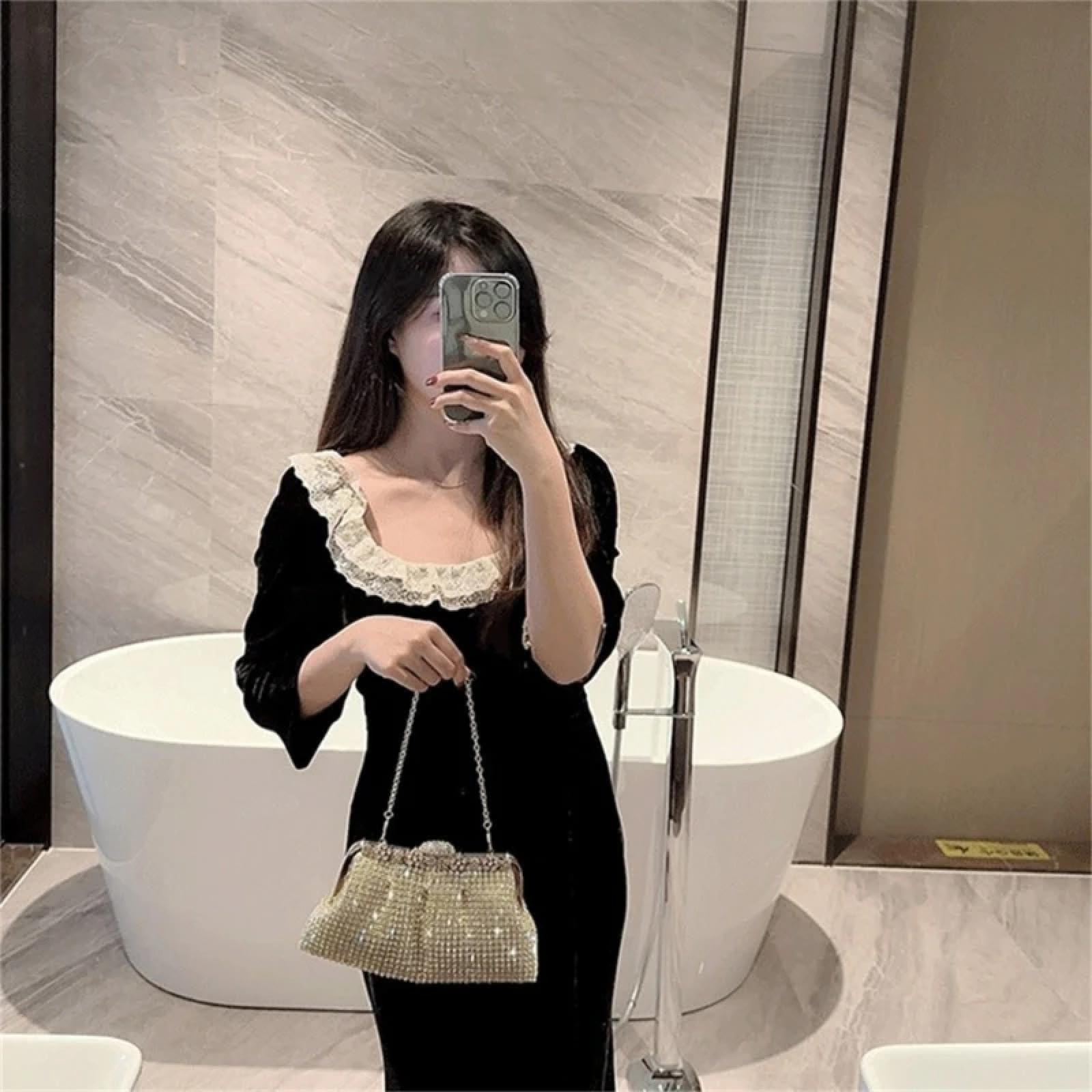 Abendtasche Damen Clutch Damen Strass Abend Clutch Tasche Abnehmbare Kette Hochzeits Tasche Prom Bankett Handtasche Weiblich Elegante Party Umhängetasche