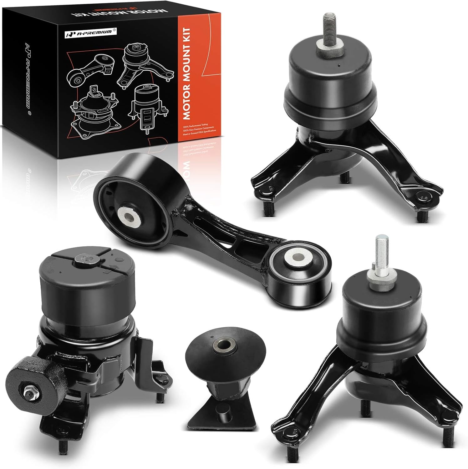 A-Premium 5PCS Engine Motor Mount Transmission Mount and Torque Strut Mount Set Compatible with Toyota Highlander 2017 2018 2019 3.5L, AWD/FWD, Replace# 123620P010, 123720H090