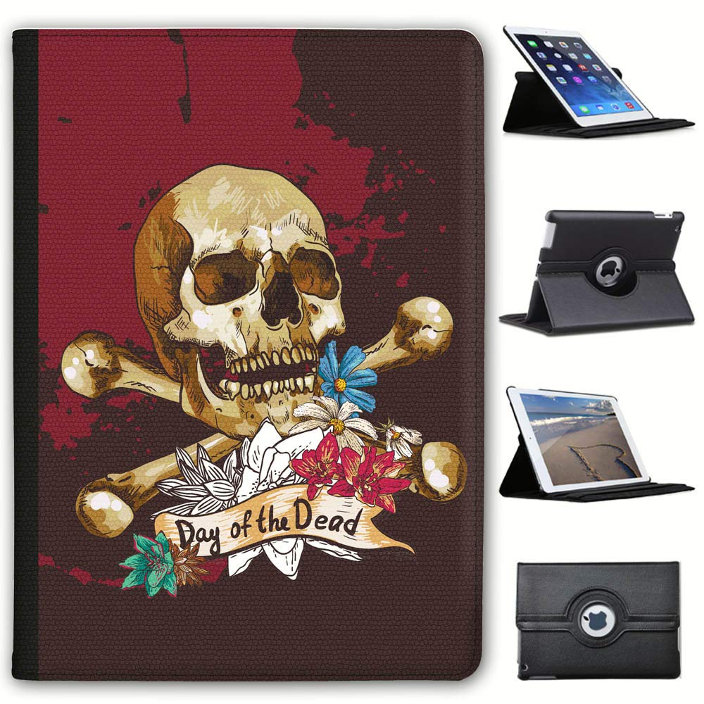 Fancy A Snuggle Skull & Crossbones Day Of The Dead Faux Leather Case Cover/Folio for the Apple iPad Pro 10.5" / 11" (2018 Version)