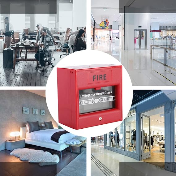 Emergency Door Release, Glass Break Alarm Button Fire Exit Access Control Switch, Red