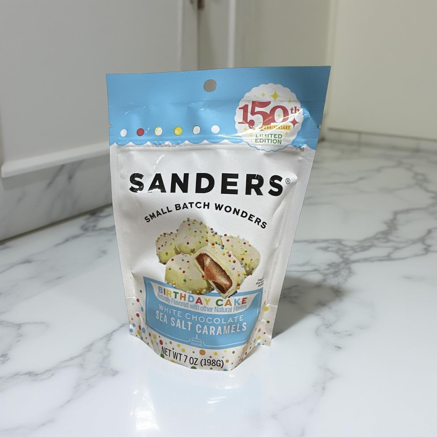 Sanders White Chocolate Sea Salt Caramels, 7 Ounce, 6 Per Case