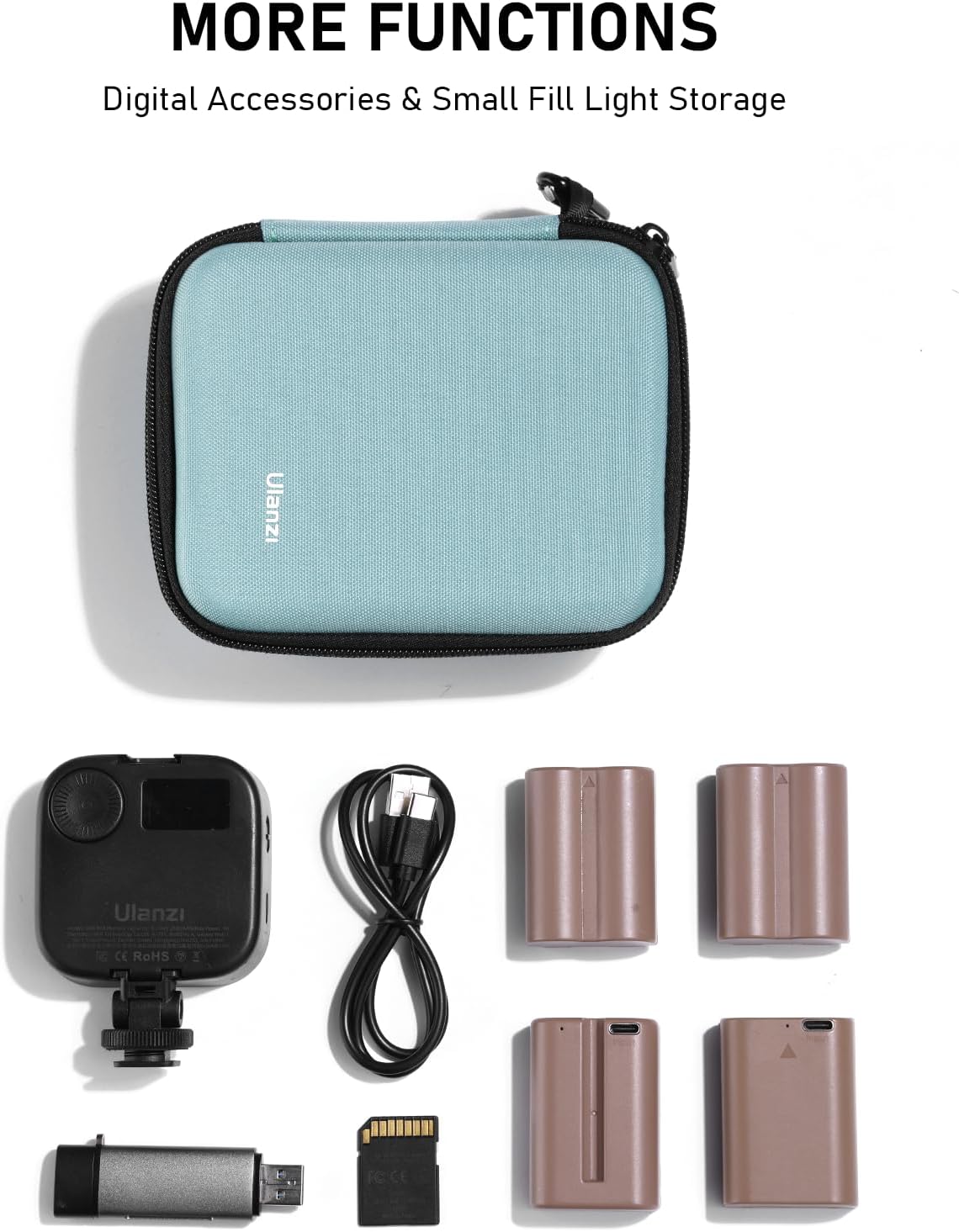 ULANZI AM18 Wireless Lavalier Microphone Sys w Charging Case+ B016 Storage Bag Case