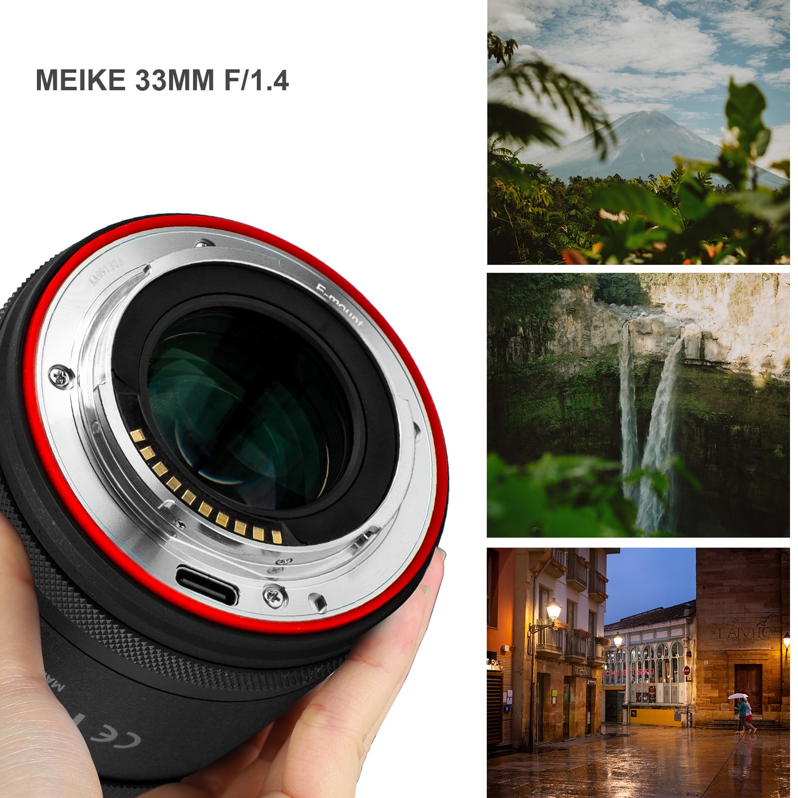 Meike 33 mm F1.4 grandangolare APS-C telaio AF STM (motore passo-passo), obiettivo auto focale fissa per fotocamere Fujifilm X Mount mirrorless XT2 XT4 XT5 XT10 XT20 XT30 XT50 X-A2 X30 X70 X-S10