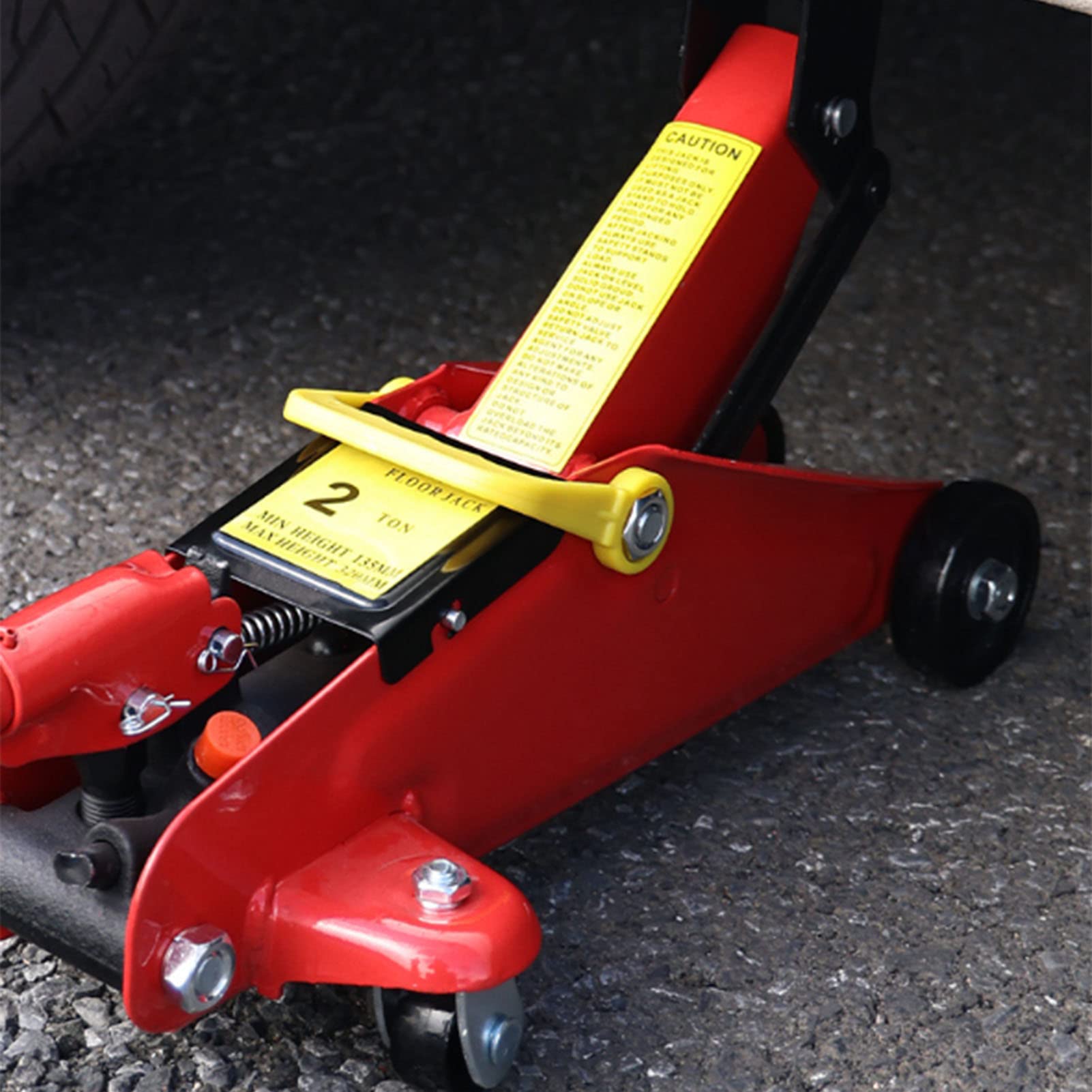 Wytrzymały podnośnik samochodowy o udźwigu 2 ton, metalowy hydrauliczny podnośnik podłogowy, kółka stalowe, ramię podnoszące do SUV-ów i ciężarówek, idealny z uchwytem ułatwiającym przechowywanie