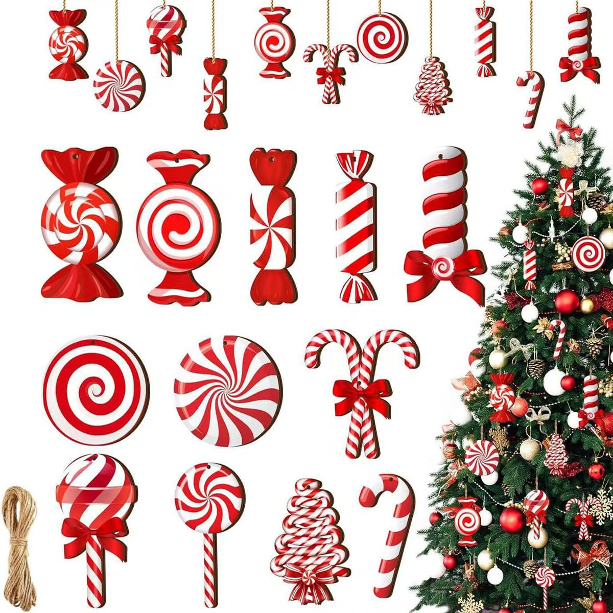 Gingerbread Christmas Ornaments - 16 Pcs -30 Gingerbread Christmas Ornaments - 16 Pcs -30