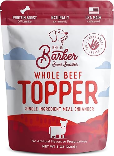 Miniatura 7 de Beg & Barker Toppers de comida de pavo para perros quisquillosos (8 onzas, paquete de 1) - Tazón potenciador con pavo entero - Mezcladores de comida