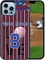 Vista 7 de Personalized Name Number Custom Baseball/Softball Jersey America Flag Design Rubber Cover Phone Case for Samsung Galaxy A53
