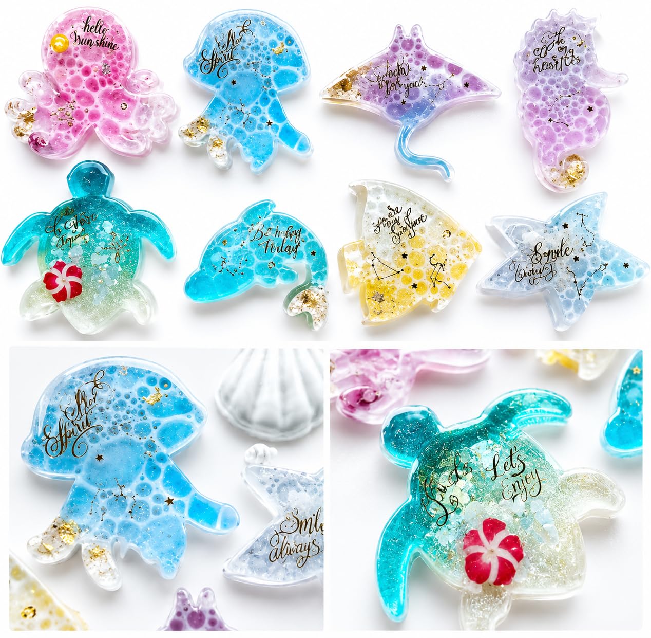 ヘアゴム レジン プルメリア型 マトリカリアとヒトデ カラフルマリン Amazon.co.jp: Evergarden シリコンモールド 海の生き物 ウミガメ
