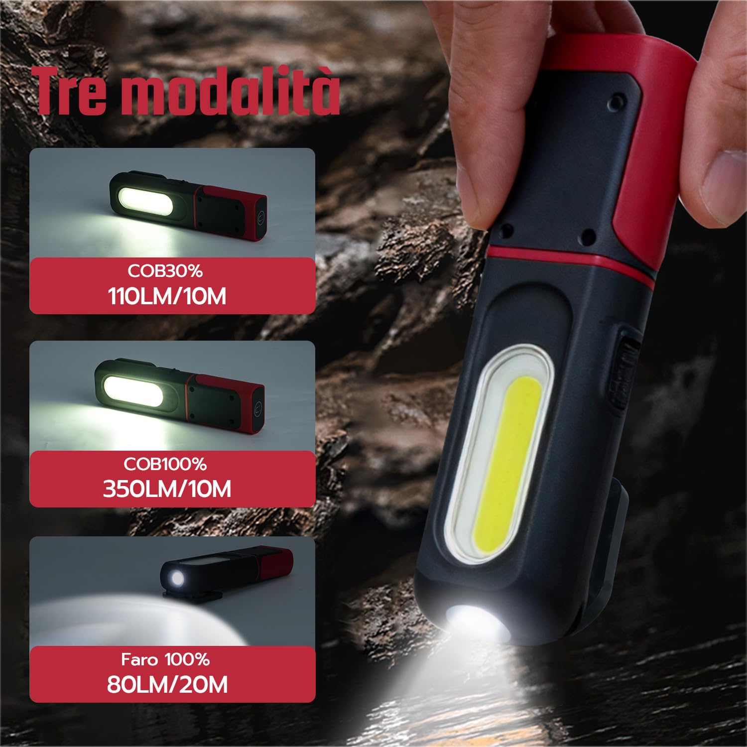 Luce Per Chiave A Batteria A LED, Batteria Ricaricabile, Dimmera - Foto 10