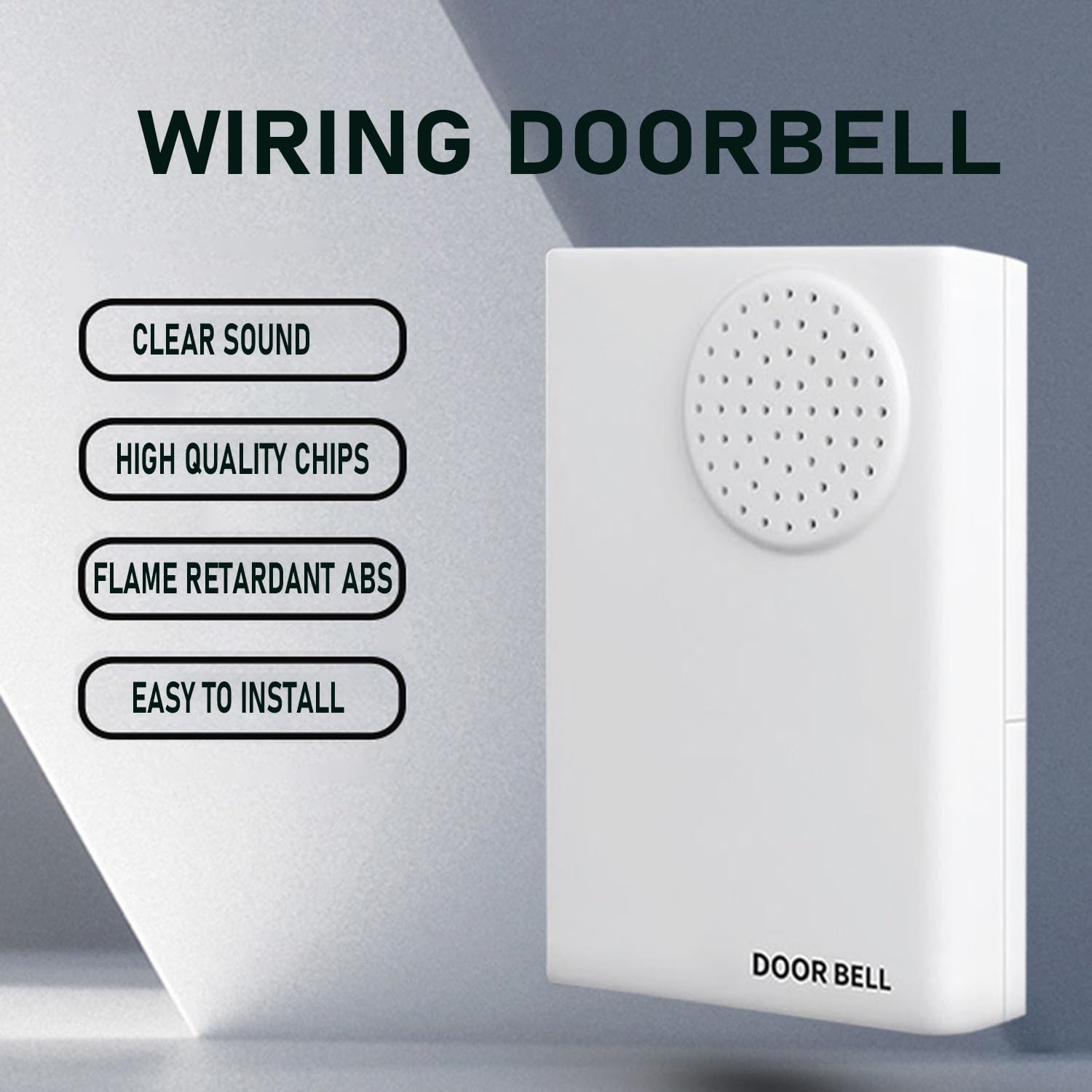 Campanello Cablato 90dB - Per Casa, Ufficio, Allarme, Alimentazione 12V, Bianco