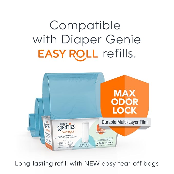 Diaper Genie Signature Pail con 18 bolsas de recambio miniatura 10