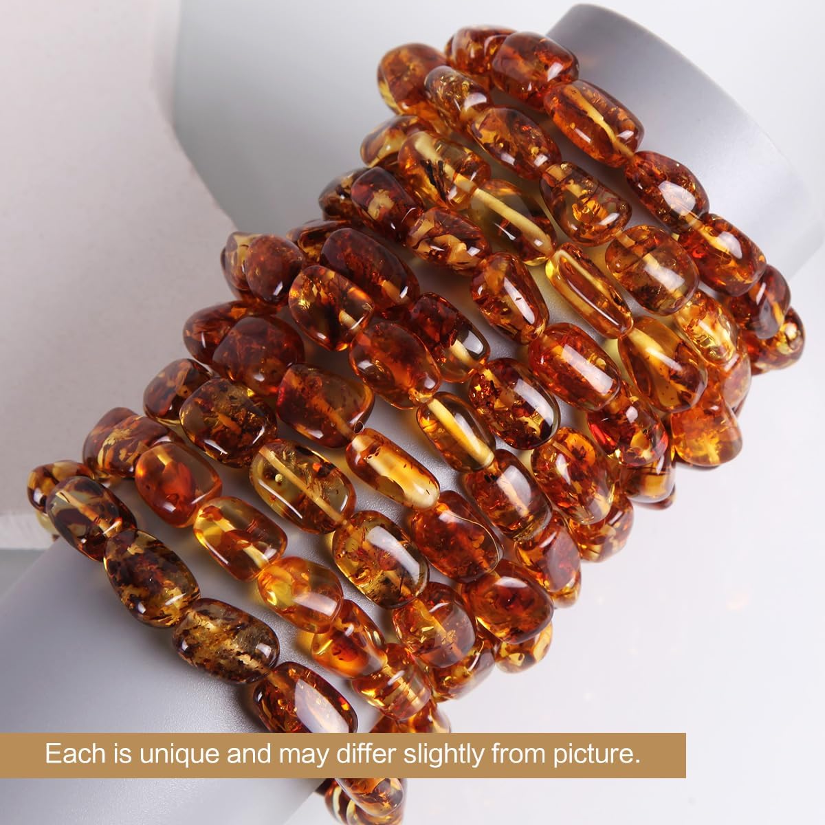 Natural amber bracelet flower amber gift for Adults (Women/Men) original mineral - Image 3