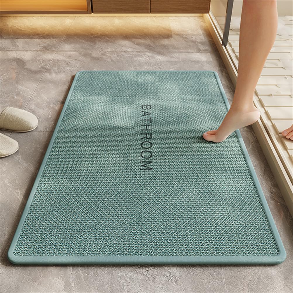 Tapis de bain fin anti-glisse qui passe sous la porte et sèche vite