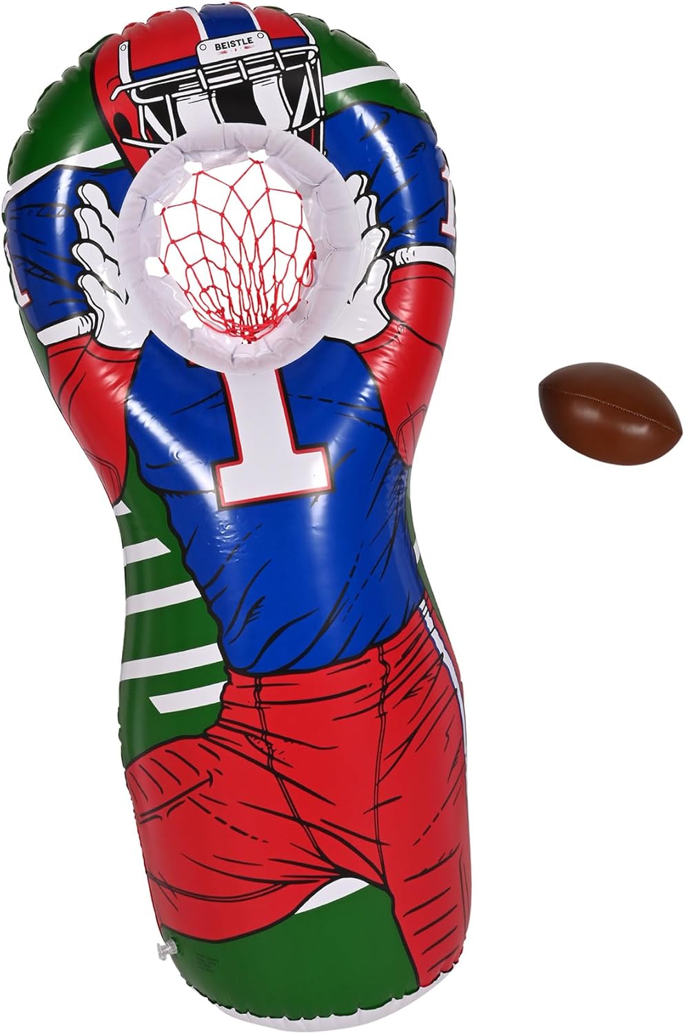Beistle Inflatable Football Player Target Game - Interactive Sports Fun for Tailgate Party Supplies
