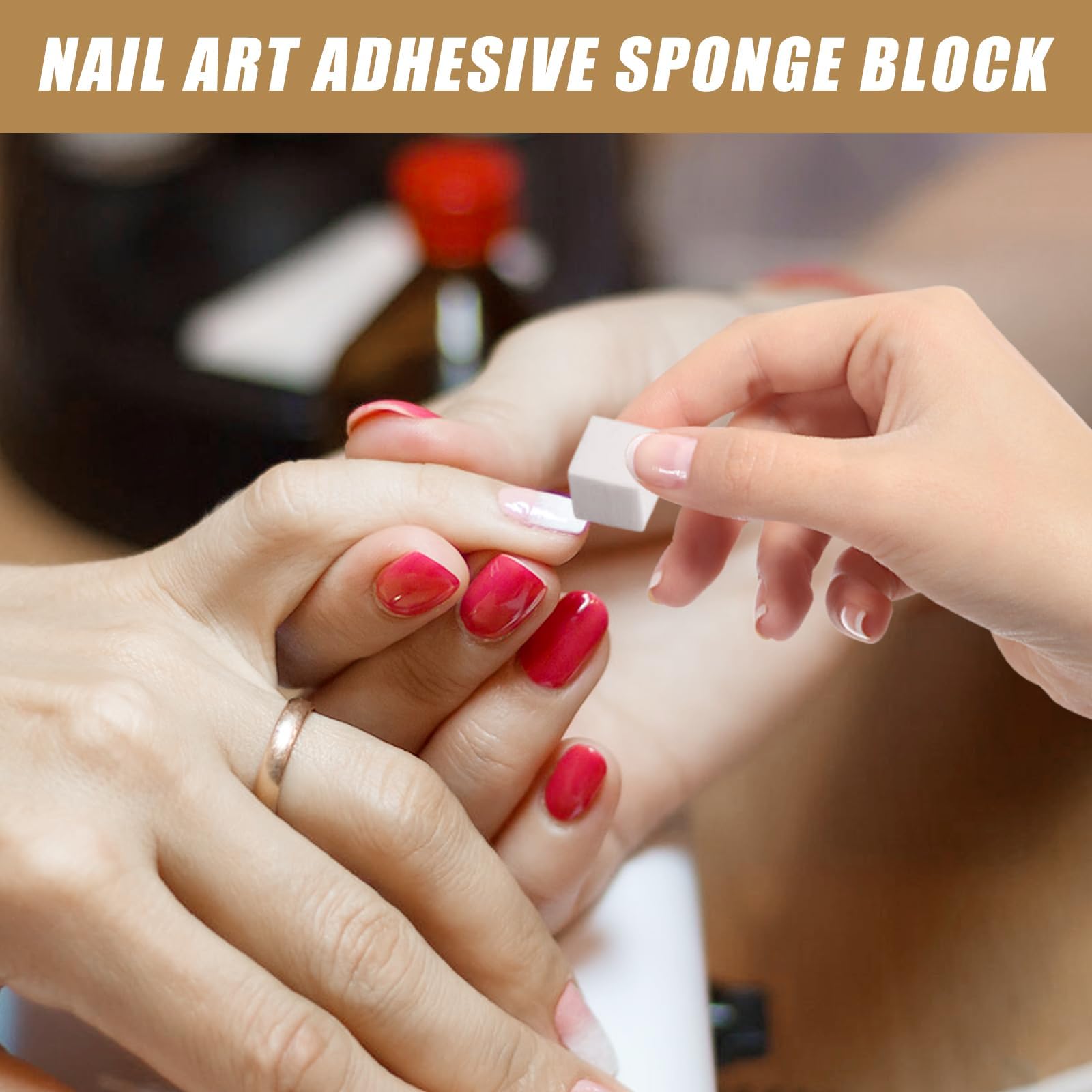 Mini gąbki do paznokci ombre, kwadratowe białe gąbki piankowe do zdobienia paznokci, gradientowe wzory, narzędzia do manicure, akcesoria do manicure, wysokiej jakości ombre, 300 szt