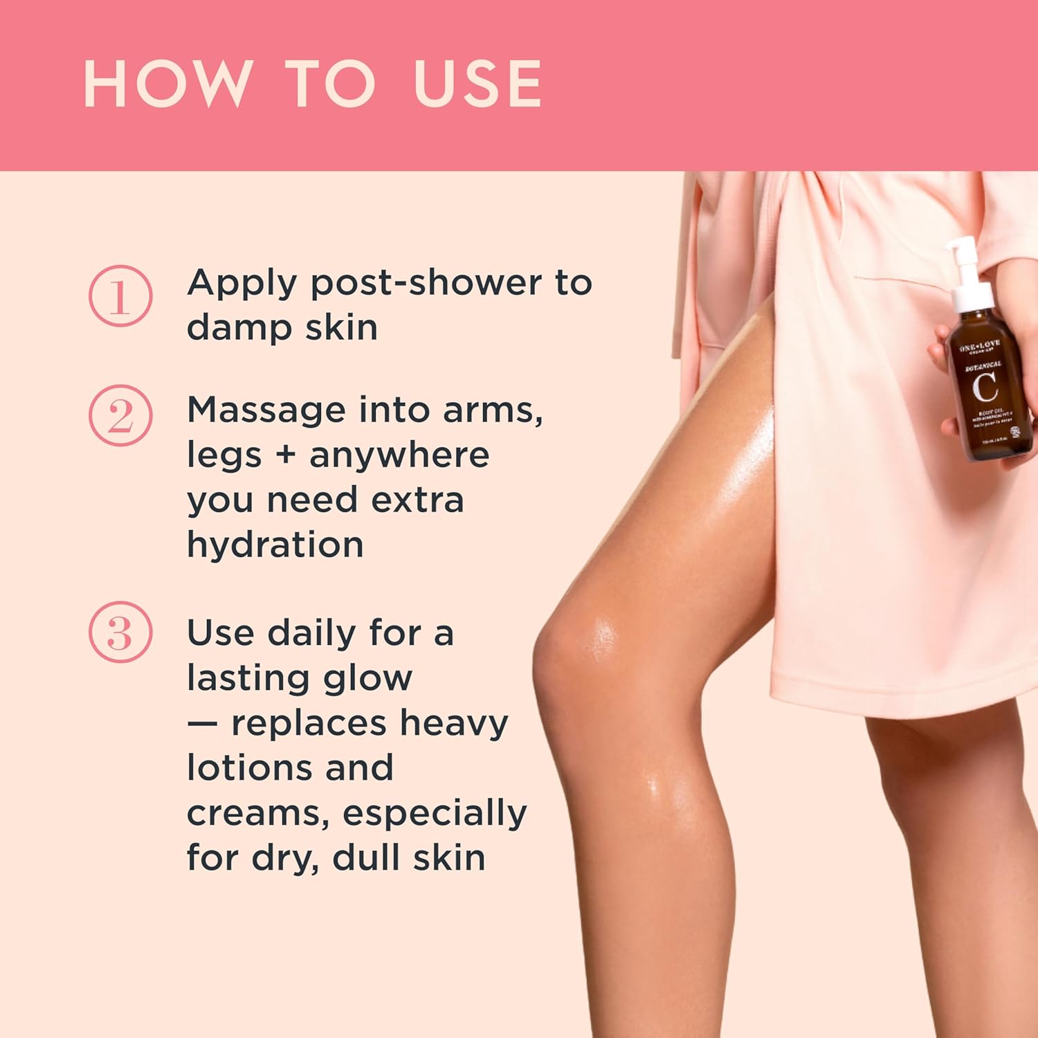 One Love Organics Botanical C Body Oil – Vitamin C Body Oil with Shea & Papaya Enzymes, Certified Organic & Cruelty Free 4 oz