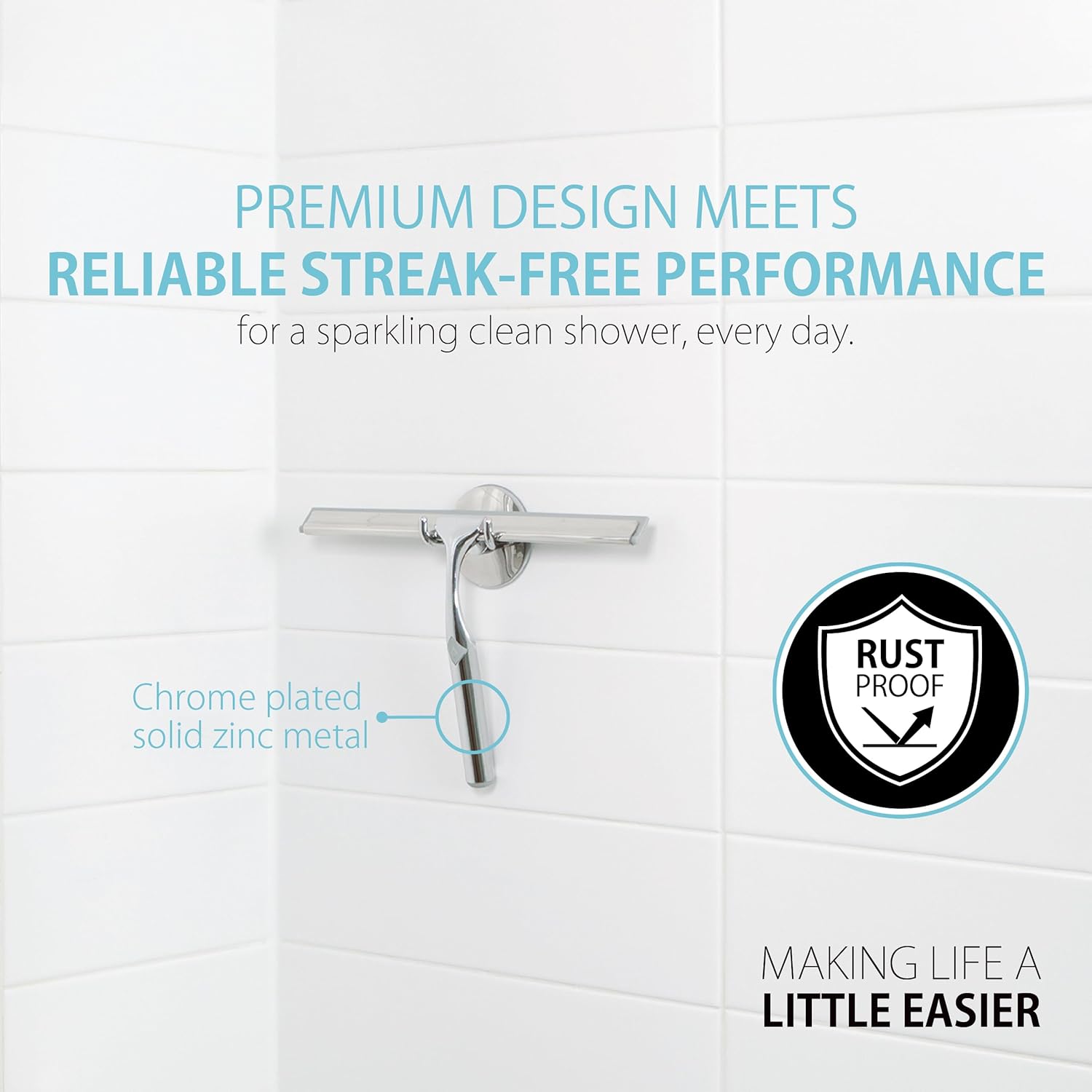 Deluxe Shower Squeee, Multi-pose Silicone Squeee