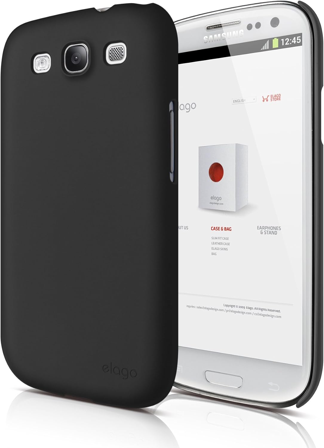 elago G5 Slim Fit Case for Verizon/AT&T/T-Mobile/Sprint Samsung Galaxy S3 - Eco Pack - Soft Feeling Black
