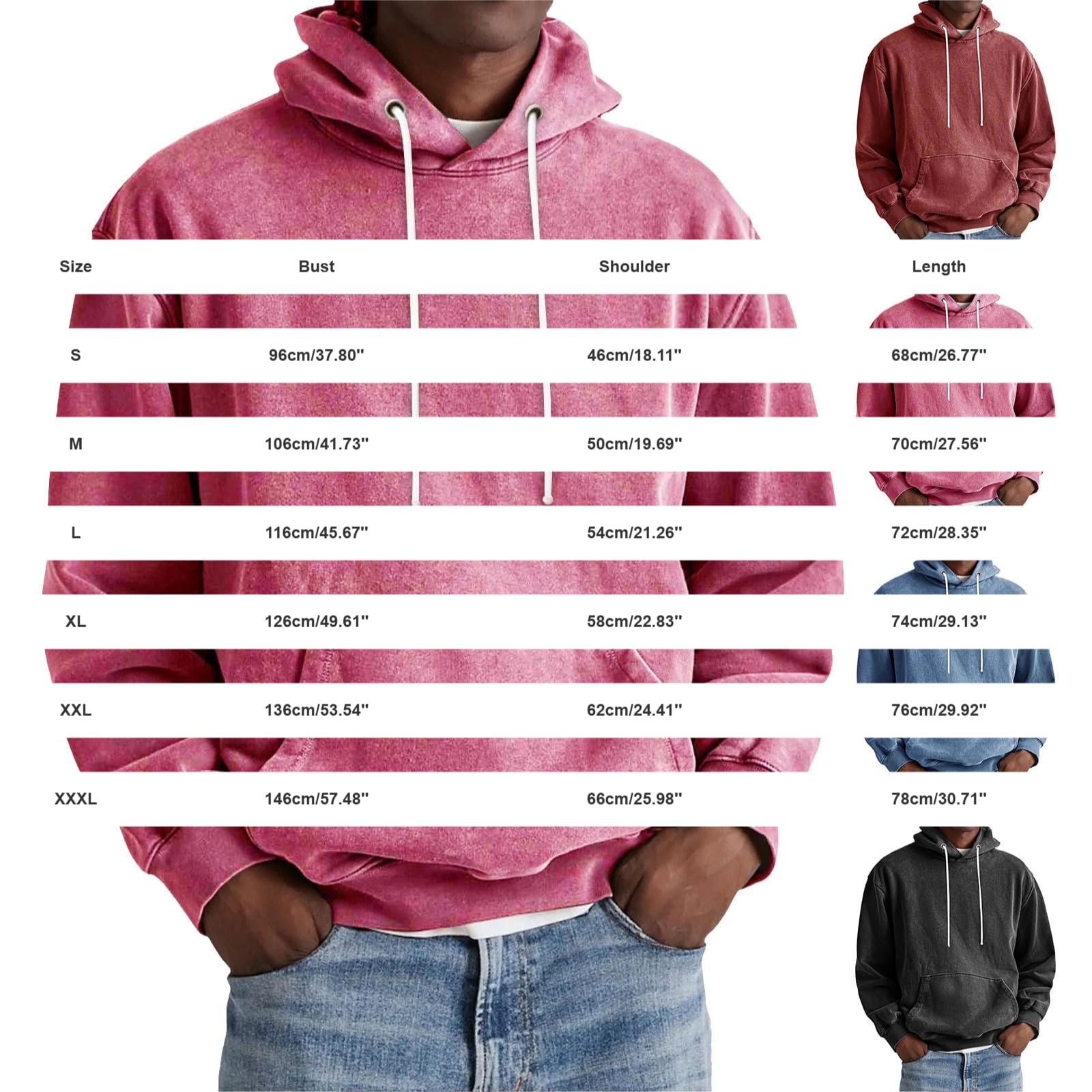 Sweat à capuche surdimensionné Y2K pour homme