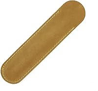 Vista 9 de Funda de cuero para bolígrafos estilográficos, funda protectora para bolígrafos y lápices compactos individuales (negro, 5.9 in x 1.4 in)