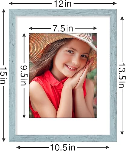 Vista 283 de Vittanly - Juego de 9 portarretratos, plexiglás resistente a rupturas, exhibe fotos de 12 x 12 pulgadas o, con paspartú, de 8 x 8 pulgadas, marcos