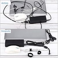 Vista 3 de 60 unidades de bridas de cable reutilizables de 15 cm, correas ajustables de cable, organizador de cables, envoltura de cable y gestión de cables