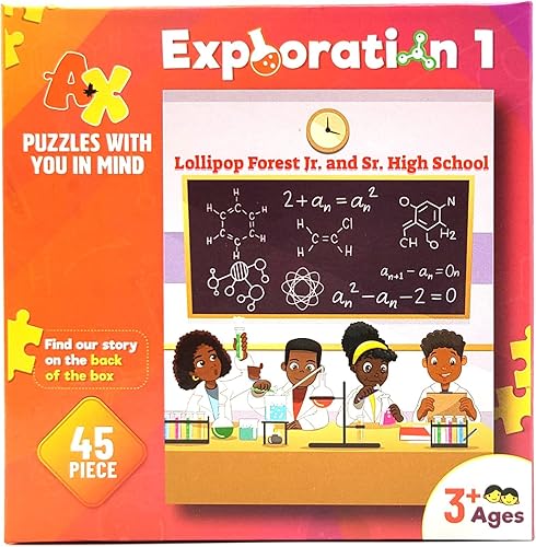 Miniatura 2 de Rompecabezas de exploración A+X para niños, 45 piezas, rompecabezas motivacionales para el aprendizaje de niños pequeños, rompecabezas educativo