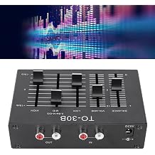 3 Band Stereo EQ Equalizer Preamp with Isolated Booster Power Supply TI NE5532 Op Amp for Turntable Guitar Bass Speaker Subwoofer