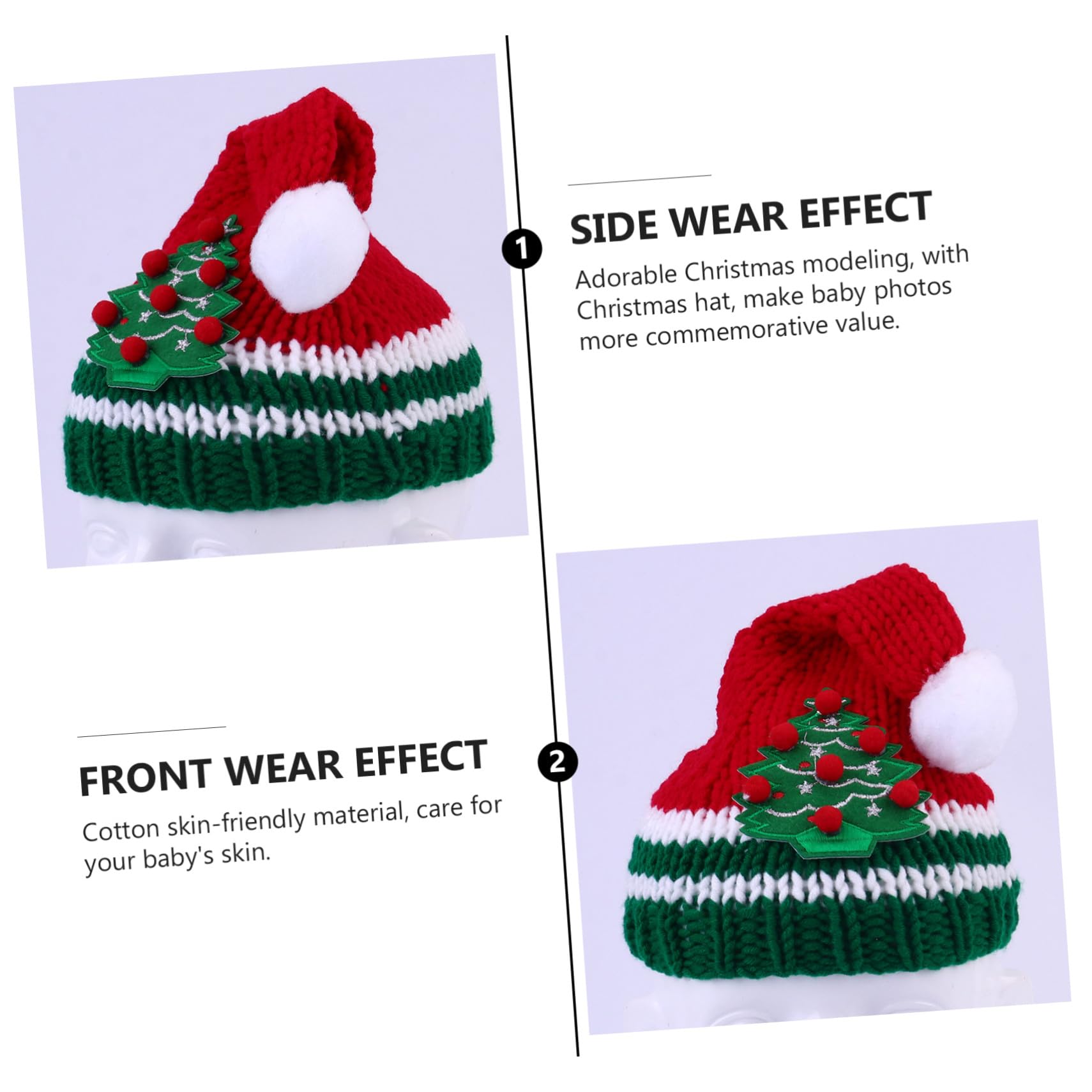 Accesorios para Fotos Navideñas Conjunto de Disfraz Infantil Ropa de Punto para Recién Nacidos Disfraz Navideño para Celebraciones de Fin de Año