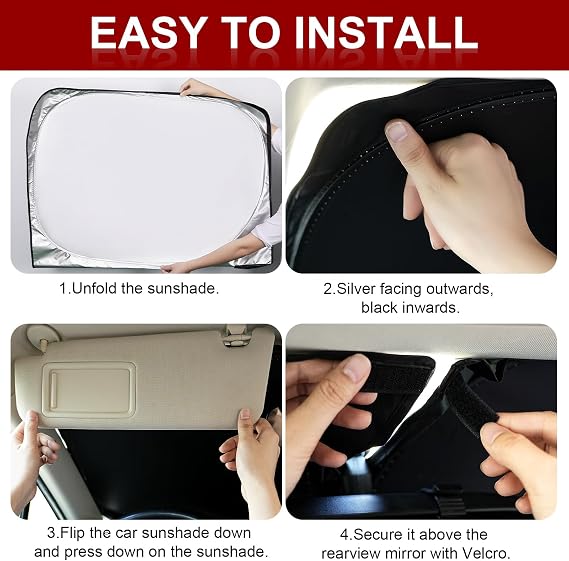 Car Windshield Sunshade for Tesla Model 3 & Y UV Protection, Fits 2016-2026