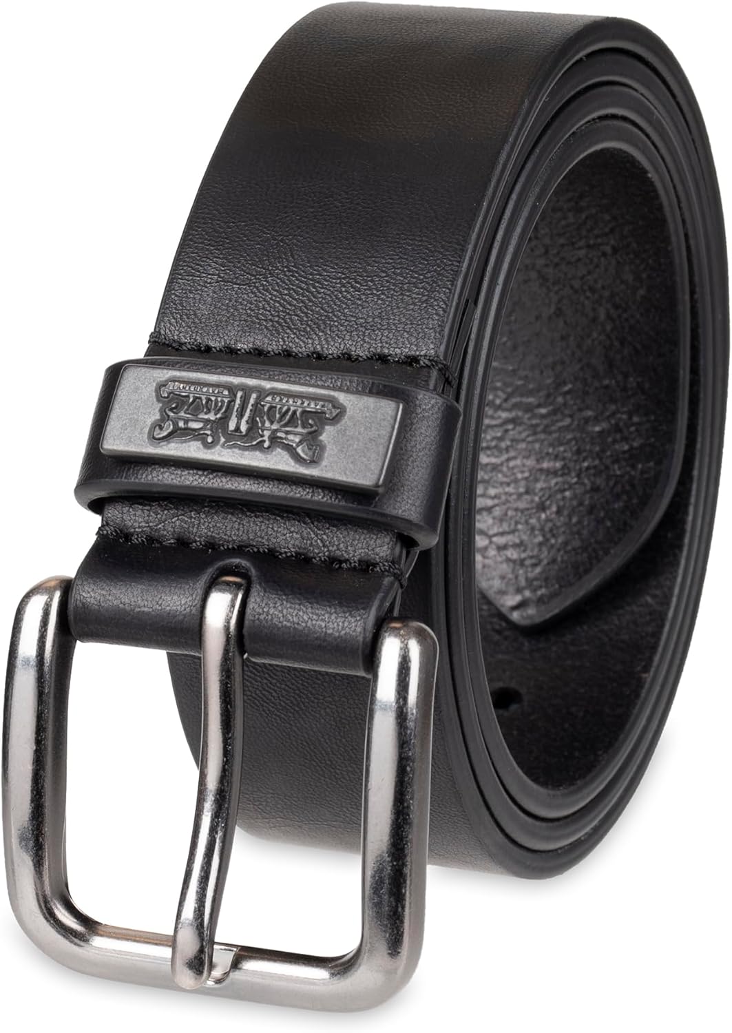 Levi's mens Black Leather Belt - Casual Design for Jeans Or Everyday Wear